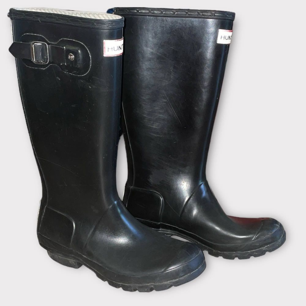 Hunter original tall black gloss boot women size 6 - Picture 1 of 8
